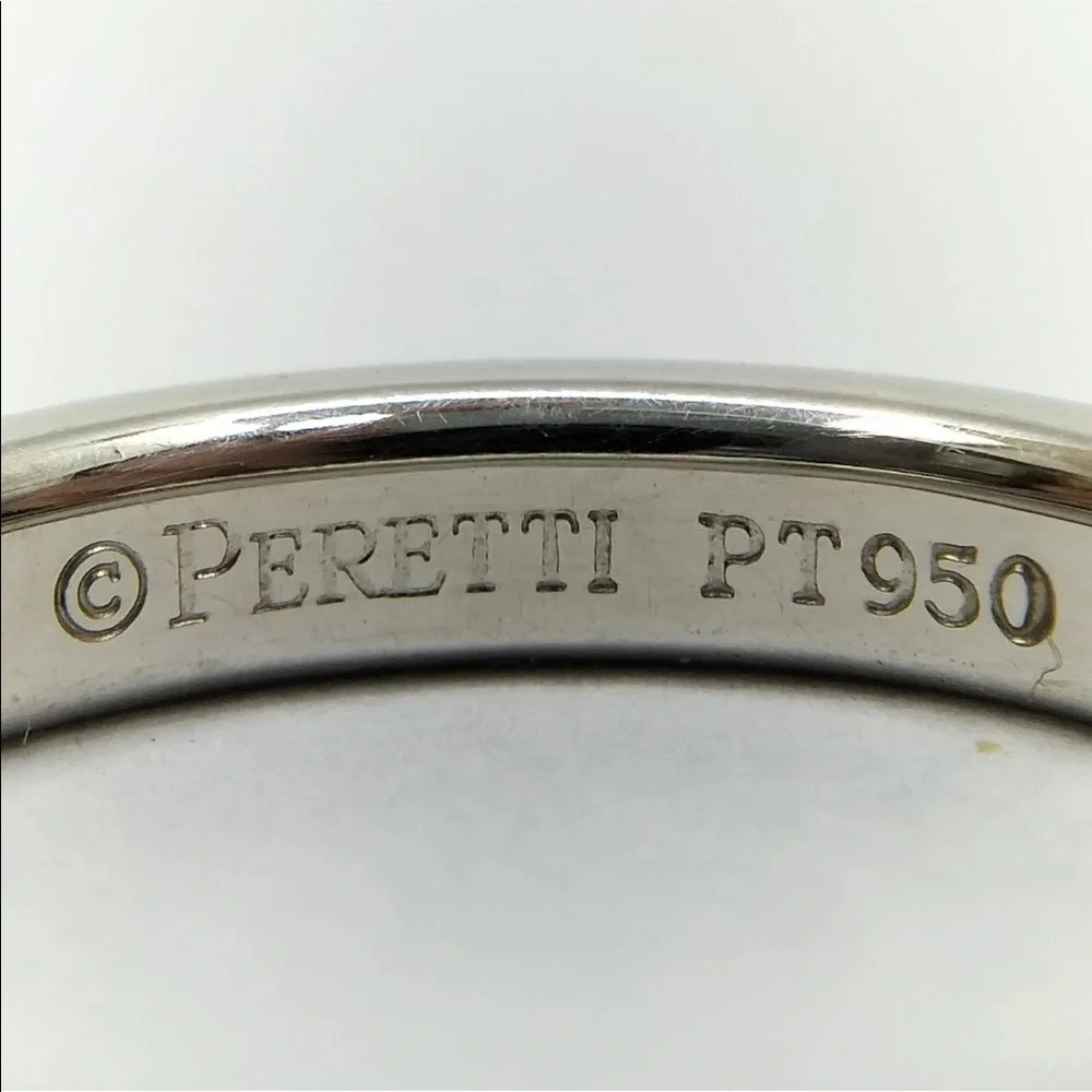 Tiffany & Co. 1p diamond Elsa Peretti stacking band ring (Platinum) - Picture 2 of 6